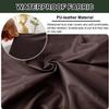 LUXRUB Waterproof Tub Chair Slipcover,1 Piece Pu Leather Club Chair Cover Stretch Armchair Cover Removable Barrel Chair Cover Elastic Bottom Round Sofa Furniture Protectors for Cafe (Color : Beige) view 4