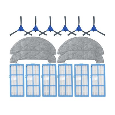 KAFTKO Vacuum Cleaner Mop Cloth, Hepa Filter, Side Brush Replacement. Compatible for Laresar Grande 1 (Size : Set K)