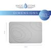 Magic Stone Dove Gray Circles Pattern Bath Mat - Durable & Quick Dry Natural Pattern - Anti-Slip Bathroom Accessory - Includes Anti-Slip and Sanding Pad view 2