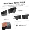 DOITOOL 9 pairs Wall- Pot Black Pots Storage Duty Supplies Organizers Brackets Hanger Wall Home Holders Cutting Pan Mounted Hooks Stand Cabinet Door Mount Metal Cupboard Board Cabinets view 4