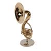 DZDZDZ Mini Musical Instrument Model Mini Sousaphone Musical Instrument Model Handmade Copper Gold-Plated Music Decoration Ornaments view 2