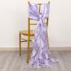 Efavormart 5 Pack Lavender Lilac Curly Willow Chiffon Satin Chair Sashes Covers view 1