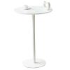 DMCHENGMA Modern Round Dining Table, with Metal Iron Top and Pedestal Base Bar Table - Mid-Century Leisure Table White - Modern Round Coffee Table (Size : 60x104cm) view 1