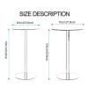 DMCHENGMA Modern Round Dining Table, with Metal Iron Top and Pedestal Base Bar Table - Mid-Century Leisure Table White - Modern Round Coffee Table (Size : 60x104cm) view 2