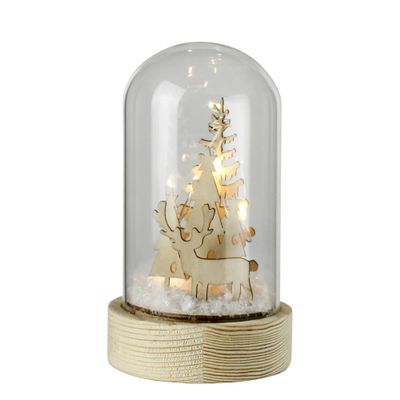 HomArt Snowglobe, Glass & Wood - Sm