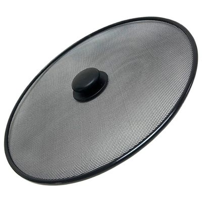 BESTonZON 11.4 Inch Stainless Steel Oil Splatter Screen for Frying Pans and Skillets Grease Splash Guard Mesh Lid for Kitchen Cooking Protection and Burn Safety