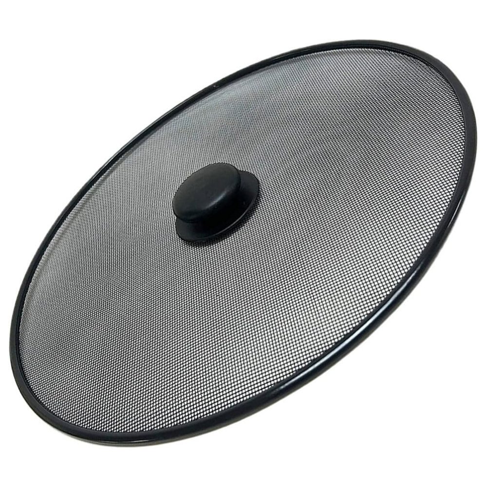 BESTonZON 11.4 Inch Stainless Steel Oil Splatter Screen for Frying Pans and Skillets Grease Splash Guard Mesh Lid for Kitchen Cooking Protection and Burn Safety
