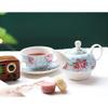 Teapot and Cup Set Tea For One Teapot And Cup Set European Style Flowers Home Teapot Cup Set Office Afternoon Tea Set Ceramics Gifts (Color : Blue) view 3