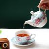 Teapot and Cup Set Tea For One Teapot And Cup Set European Style Flowers Home Teapot Cup Set Office Afternoon Tea Set Ceramics Gifts (Color : Blue) view 4