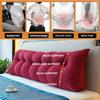 Headboard Reading Backrest Cushion Sofa Bed Recliner Upholstered Headboard, Large Wedge Pillow Back Support Lumbar Bed Pillow For Reading, Backrest, Sofa And Bed With Removable Cover ( Color : Red , S view 2