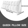 Headboard Reading Backrest Cushion Sofa Bed Recliner Upholstered Headboard, Large Wedge Pillow Back Support Lumbar Bed Pillow For Reading, Backrest, Sofa And Bed With Removable Cover ( Color : Red , S view 3