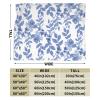 DKJlitter Ultra-Soft Blue White Floral Leaf Pattern Flannel Fleece Throw Blanket Cozy and Lightweight Perfect for Bed, Couch, Sofa, and Gifts 80"x60" view 3
