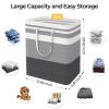 HomeHacks 3-Pack Large Laundry Basket, Waterproof, Freestanding Laundry Hamper, Collapsible Tall Clothes Hamper with Extended Handles for Clothes in The Dorm and Family-(Gradient Grey, 125L) view 4