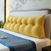 Headboard Reading Backrest Cushion Sofa Bed Recliner Upholstered Headboard, Large Wedge Pillow Back Support Lumbar Bed Pillow For Reading, Backrest, Sofa And Bed With Removable Cover ( Color : Yellow view 1