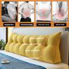 Headboard Reading Backrest Cushion Sofa Bed Recliner Upholstered Headboard, Large Wedge Pillow Back Support Lumbar Bed Pillow For Reading, Backrest, Sofa And Bed With Removable Cover ( Color : Yellow view 2