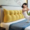 Headboard Reading Backrest Cushion Sofa Bed Recliner Upholstered Headboard, Large Wedge Pillow Back Support Lumbar Bed Pillow For Reading, Backrest, Sofa And Bed With Removable Cover ( Color : Yellow view 3