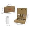 HUIOP Portable Spice Bag with 10 Spice Jars Canvas Seasoning Storage Bag Organizer Seasoning Bottle Holder for Outdoor Camping BBQ Picnic view 2