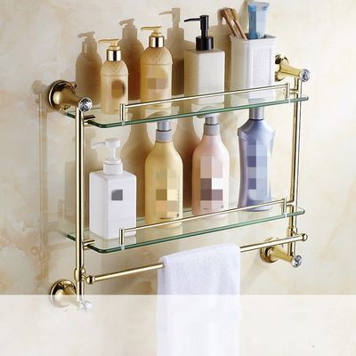 Gold Crystal Bathroom Accessories Bathroom Hardware Set Gold Soap Dish Towel Bar Paper Holder Toilet Brush Holder,JLG16
