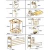 Crystal Silver Bathroom Accessories Set Gold Polished Brass Bath Hardware Set Wall Mounted Bathroom Products Basket Rack,Double Cup Holder view 3