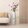 TDIAVH Ceramic White Floor Vase 24 Inches Tall Flower Holder Decorative Large Vases for Table Centerpieces Shelf Home Decor Living Room Branches Sky-Dried Flower Arrangement Simple Decorative view 3