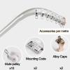 White Flexible Bendable Ceiling Curtain Track, Ceiling Track Ceiling Mount, Aluminum Alloy Material Is Not Easy To Break, For Windows, Bedrooms, Perfect Room Dividers ( Color : White , Size : 4m/13ft view 3