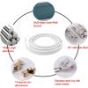 White Flexible Bendable Ceiling Curtain Track, Ceiling Track Ceiling Mount, Aluminum Alloy Material Is Not Easy To Break, For Windows, Bedrooms, Perfect Room Dividers ( Color : White , Size : 4m/13ft view 4