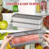 BigKing 2 Pack Bacon Keeper Container, Cheese Container for Fridge,Lunch Meat Container for Refrigerator, Stainless Steel Deli Containers,Fridge Organizers and Storage with Lids Stackable (4 Pack) view 3