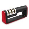 CAFFIA Knife Sharpener, 3 in 1 Non-Slip Ergonomic for Professional Kitchen Knife Sharpener, Diamond rods, Tungsten Carbide Plates, Ceramic Stone view 1