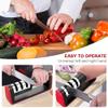 CAFFIA Knife Sharpener, 3 in 1 Non-Slip Ergonomic for Professional Kitchen Knife Sharpener, Diamond rods, Tungsten Carbide Plates, Ceramic Stone view 4