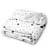 Black and White Dot Ultra-Soft Flannel Fleece Blanket-Perfect for Bed,Sofa,Camping,Cold Movie Nights and Travel view 2
