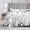 Black and White Dot Ultra-Soft Flannel Fleece Blanket-Perfect for Bed,Sofa,Camping,Cold Movie Nights and Travel view 4