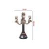 DHAEY Candelabra Halloween Skull Candle Stick Holders Scary Resin Skull Candle Ornament Halloween Party Decoration Props Tea Light Romantic Gifts view 2
