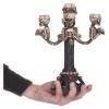 DHAEY Candelabra Halloween Skull Candle Stick Holders Scary Resin Skull Candle Ornament Halloween Party Decoration Props Tea Light Romantic Gifts view 3