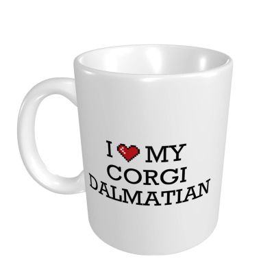 Abipuir Funny Work Mugs I Love My Corgi Dalmatian Mug Gifts For Dad Who Wants Nothing Gifts For Grandpa