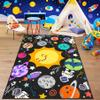 kodhyvj Outer Space Rug - Cute Universe Planet Rug for Boys Bedroom Cartoon Galaxy Themed Solar System Carpet Space Nursery Decor for Kids Room Classroom 2.5x4 Feet view 2
