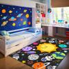 kodhyvj Outer Space Rug - Cute Universe Planet Rug for Boys Bedroom Cartoon Galaxy Themed Solar System Carpet Space Nursery Decor for Kids Room Classroom 2.5x4 Feet view 3