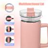 AGH 40 oz Sublimation Tumbler with Handle and Straw 4 Pack Stainless Steel Insulated Tumblers Blanks Water Bottle Travel Cups,Macaron view 4
