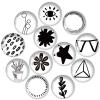 12Pcs Glass Strong Magnetic Refrigerator Magnet Fridge Sticker - Cute Dog Crystal Fridge Magnets Decoration,Office Whiteboard Magnets for Home Decor Crafts (Black and White Simple) view 1