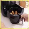 Air Fryer Cake Pan Accessories,Universal Air Fryer Accessories,Stainless Steel Baking Cake Barrel Pizza Pan Grill Nonstick Coating Dishwasher Safe Black(6 inches) view 2
