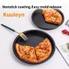 Air Fryer Cake Pan Accessories,Universal Air Fryer Accessories,Stainless Steel Baking Cake Barrel Pizza Pan Grill Nonstick Coating Dishwasher Safe Black(6 inches) view 4