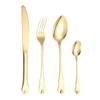 32 Piece Silverware Set Food-Grade Stainless Steel Cutlery Set Flatware Set for 8 Kitchen Utensils Set for Home Kitchen Restaurant Hotel Mirror Effect Durable Dishwasher Safe Gold view 1