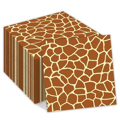 40Pcs Giraffe Print Party Napkins - Jungle Animals Themed Disposable Paper Napkins Giraffe Print Birthday Parties, Safari Animal Celebrations, Jungle Animal Theme Baby Baptisms Party Supplies