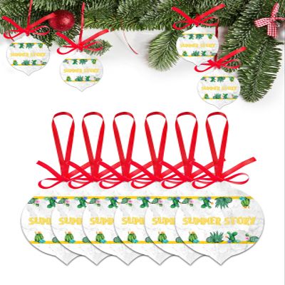 2024 Christmas Ornament Tropical Cactus Green Succulent Plant,Acrylic Hanging Accessories Xmas Tree Decoration for Holiday Party,Abstract Marble Texture Leaf Shape Pendant Gift Tags 6 Pieces