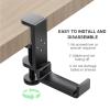 Shinewider All Aluminum Foldable Headphone Holder for Desk, Headset Stand for Desk,Backpack Holder Hook for Desk,Table Bag Hook,Under Desk Clamp Hook for Gaming PC Accessories,Black view 3