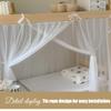 UNICOKA 4 Corner Post Dorm Bunk Bed Canopy Netting and School Bed Curtains for Dormitory - Twin XL view 3