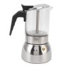 CHEOTIME Espresso Maker, Stovetop Espresso And Coffee Maker Portable Glass Moka Pot Stainless Steel Italian Coffee Maker Classic Espresso Pot Coffee Maker for Home and Cafe(300ml) view 1