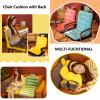 Chair Cushion for Office Chair, Desk Chair Cushion for Long Sitting, Conjoined Extra Large Seat Cushion for Office Chair for Butt and Back Support, Soft Crystal Velvet Chair Pads view 2