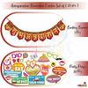 Annaprashan Photo Booth Party Props with Bunting Banner Hindi Font Shubh Annaprashan Red & Golden Gliter Color Font, Annaprashan Decoration Item view 2