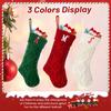 CRSTAFU Christmas Stockings with Initials, 18 Large Embroidered Monogram Knit Letter Xmas Stocking for Fireplace or Party Decoration, Family and Kids Holiday Stocking (White L) view 4