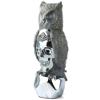 7.8" Tera-Hertz Hand Carved Crystal Skull and Owl Sculpture, Crystal Healing view 1